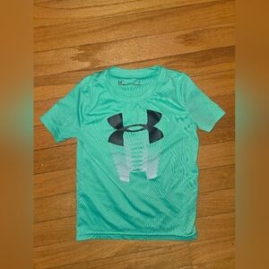 Under Armour Kids' Teal and Black Short Sleeve Tee